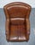 Vintage Brown Heritage Leather Reading Lounge Armchair in the style of Halo and Timothy Oulton For Sale - Image 3 of 16
