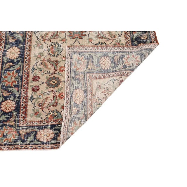 Mid 20th Century Mid 20th Century Floral Vintage Turkish Oushak Rug For Sale - Image 5 of 7
