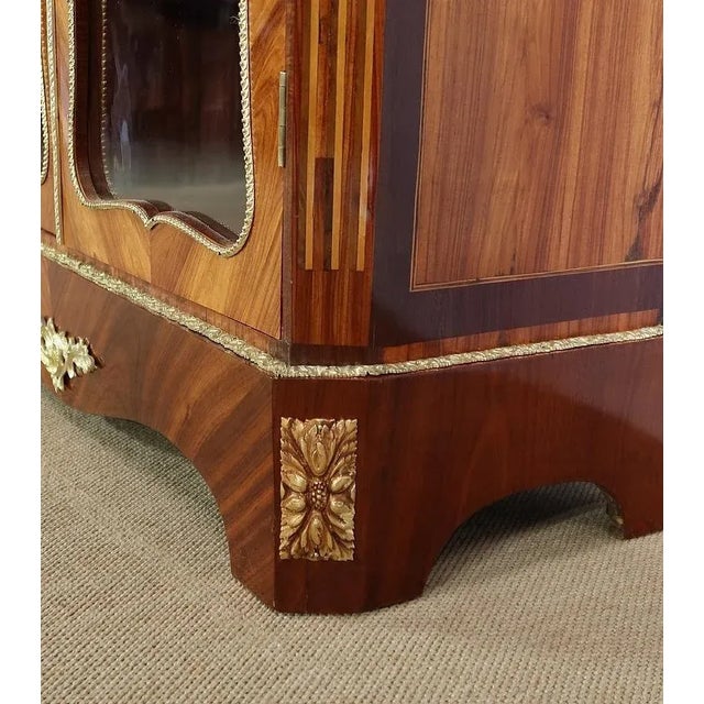 Small Louis XIV or Napoleon III Wooden Showcase Cabinet, 1850s For Sale - Image 13 of 18