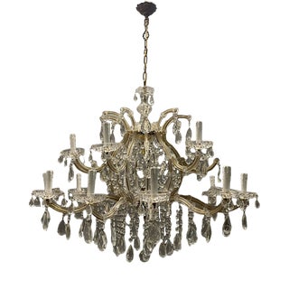 Large Italian Crystal Chandelier For Sale