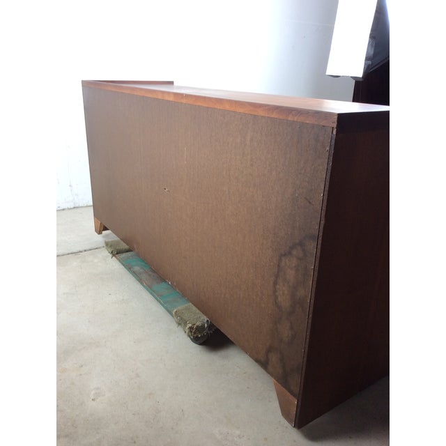 Mid Century Modern Six Drawer Walnut Lowboy Dresser For Sale - Image 13 of 17
