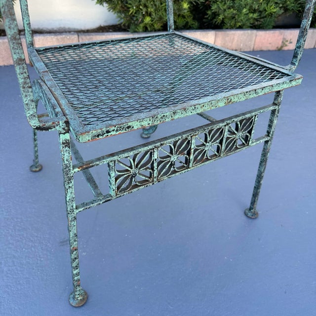 1950s John Salterini 'El Prado' Collection Verdigris Finish Dining Table and 6 Chairs, Attributed For Sale - Image 11 of 12
