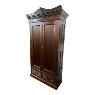 Antique Armoire Breakdown Wardrobe Cabinet For Sale