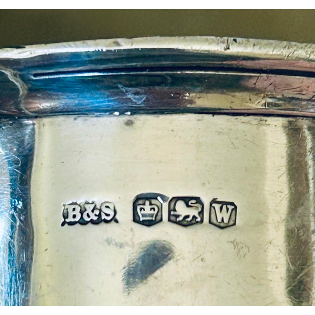Metal Antique 1914 Sterling Silver Child's Baby Cup, Baker & Staniforth Sheffield, 92g For Sale - Image 7 of 9
