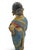 Indian Hindu Female Attendant Abhaya Mudra Carved Wood Folk Art Statue For Sale - Image 10 of 12