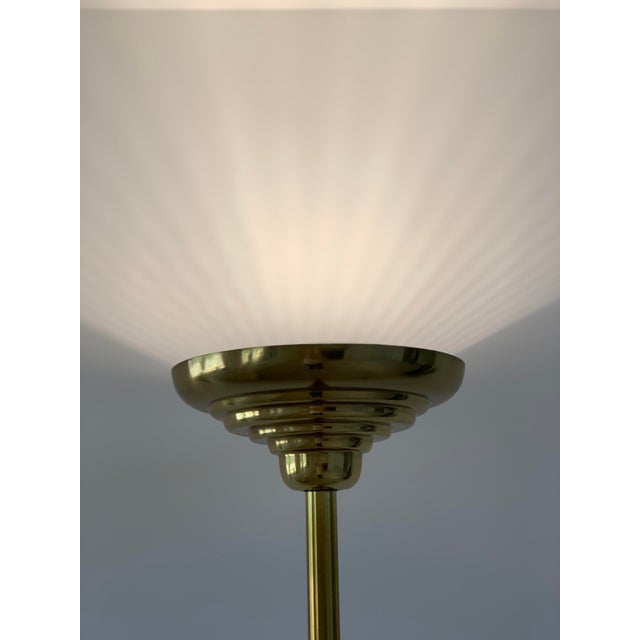 Stiffel Vintage Solid Brass Art Deco Torchiere Floor Lamp Chairish