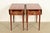 Late 20th Century Henkel Harris Georgian Solid Cherry Wood Drop Leaf Pembroke Side Tables, Pair For Sale - Image 5 of 15