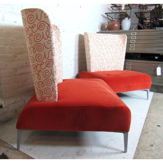 Metal Vintage Modern Pair of Chairs For Sale - Image 7 of 12