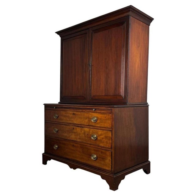 Antique English Mahogany Cabinet, 1700s For Sale - Image 9 of 13