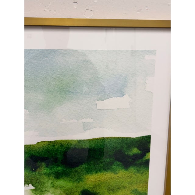 2020s Renee Anne "Meet Me There Study 2" Abstract Landscape Watercolor Print For Sale - Image 5 of 12