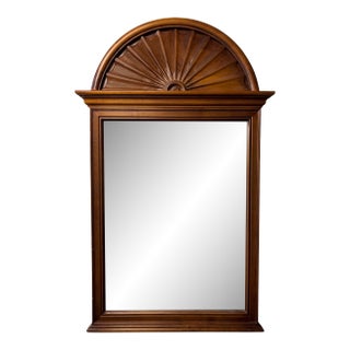Colonial Solid Wood Sunburst Mirror For Sale