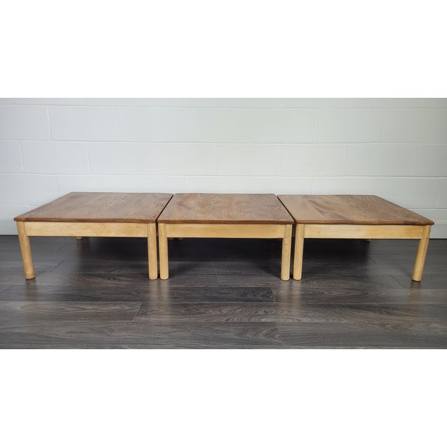 Square Side Tables from Ercol, 1980s, Set of 3 For Sale - Image 13 of 13