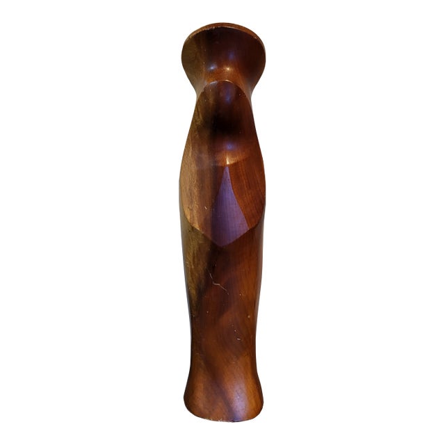 Hand-Carved Myrtlewood Abstract Madonna Figure For Sale