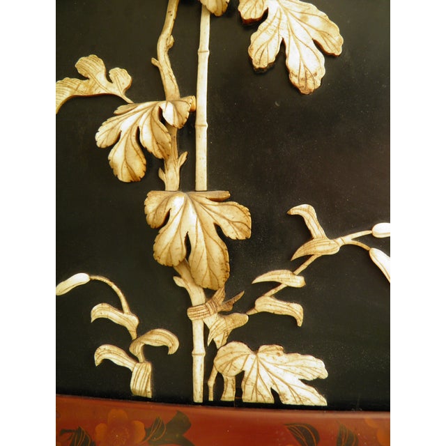 Japanese Exquisite Japanese Framed Raise Relief Ivory and Wood Wall Panel, Meiji Period For Sale - Image 3 of 14