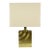 1970s Italian Engraved Brass Table Lamp With Fabric Shade For Sale