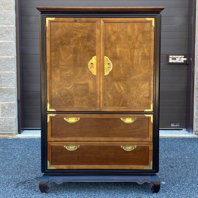Vintage Broyhill Premier Ming Dynasty Highboy Bedroom Armoire Chairish