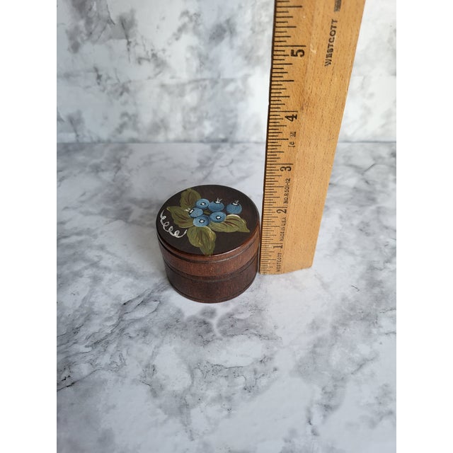 Vintage Asian Hand Painted Trinket Box For Sale - Image 10 of 11