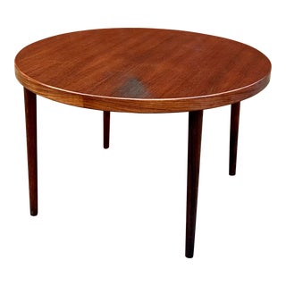 1960s Round Rosewood Dining Table Danish Mid Century For Sale