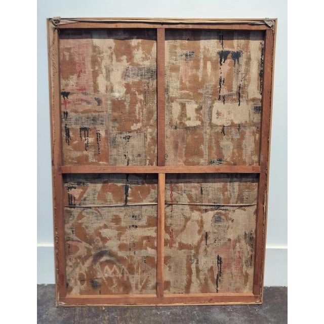 Textile Early 1960s Jacques Lamy Still Life Oil Painting "The Black Vest" For Sale - Image 7 of 9