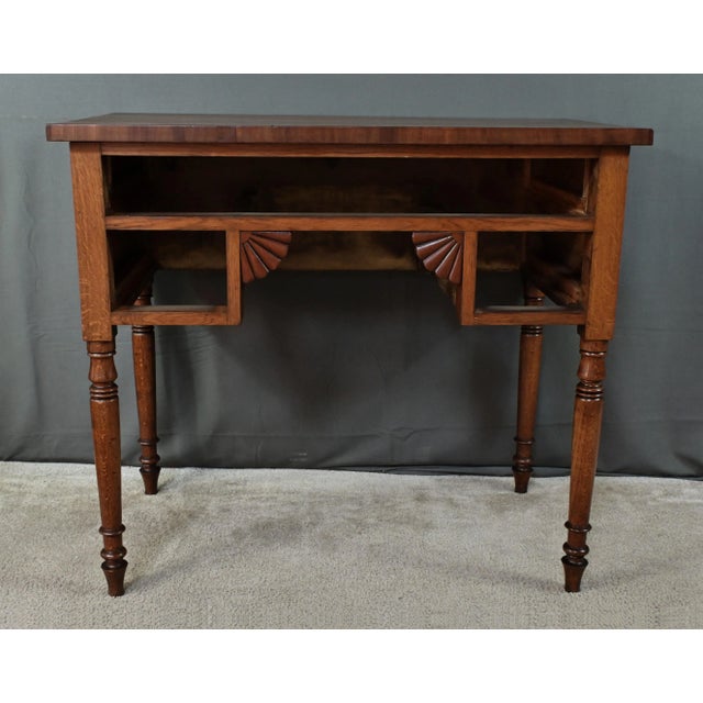 Small English Victorian Desk in Oak For Sale - Image 14 of 18