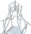 2020s Large White Faux Bamboo Tole Metal Chinoiserie Pagoda Lantern & Centerpiece, 20" For Sale - Image 5 of 10