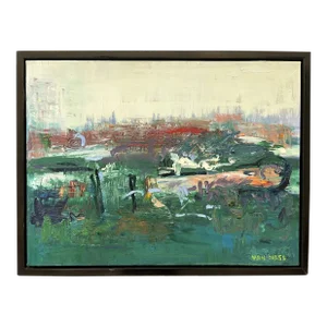 Emerald Skye, Original Oil Painting, Abstract Expressionism; By Van Ness