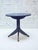 Postmodern Postmodern Navy Blue Lacquered Wood Pedestal Side Table, 1980s For Sale - Image 3 of 14