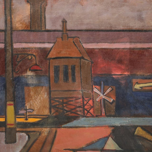 Jules Halfant "Rail Crossing: Middletown, Ny" 1941 For Sale - Image 9 of 10
