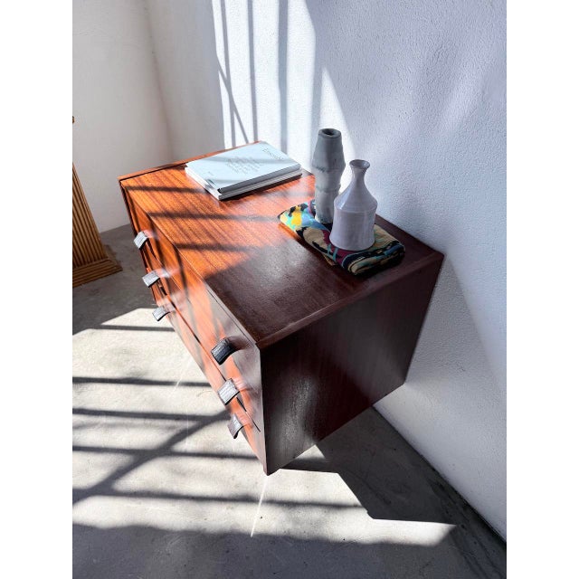 Teak Chest of Drawers with Leather Handles, 1960s For Sale - Image 13 of 18