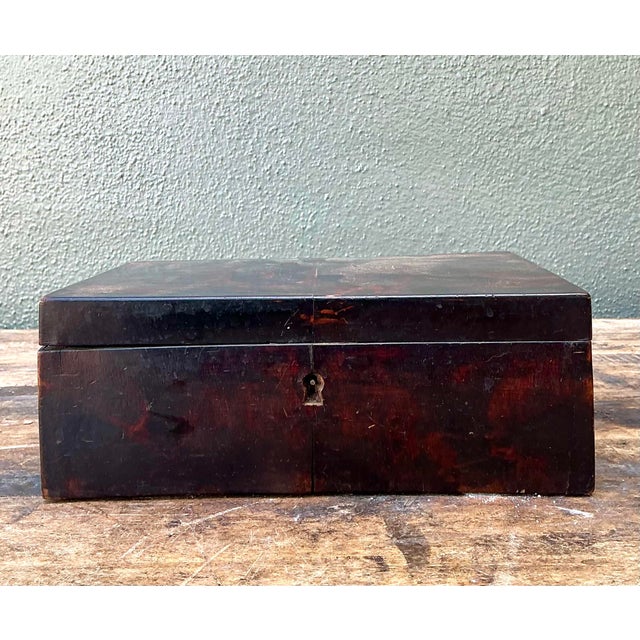Vintage Primitive Burl Wood Box For Sale - Image 4 of 12