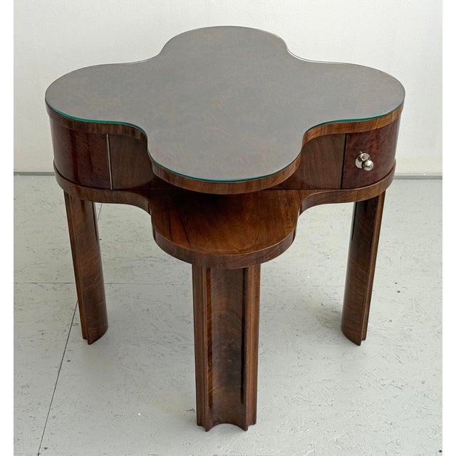 Art-Deco Walnut Coffee Table with Drawers, 1930s For Sale - Image 6 of 11