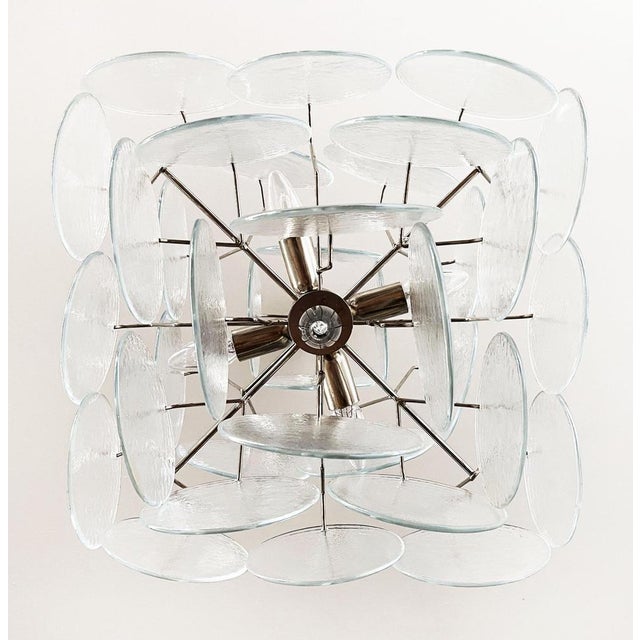 Vintage Italian Murano Chandelier in the style Vistosi, 1970s For Sale - Image 3 of 18
