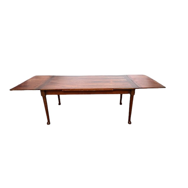 1920s Cherry Draw Leaf Dining Table For Sale In Tampa - Image 6 of 12