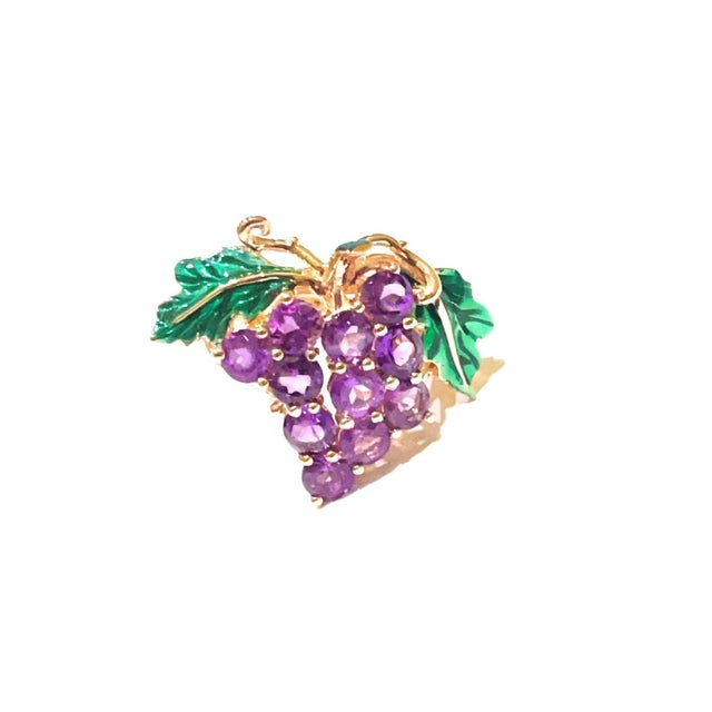 Bochi"Capri" Vintage Enamel & Purple Amethyst Ring 18K Gold & Silver For Sale - Image 17 of 18