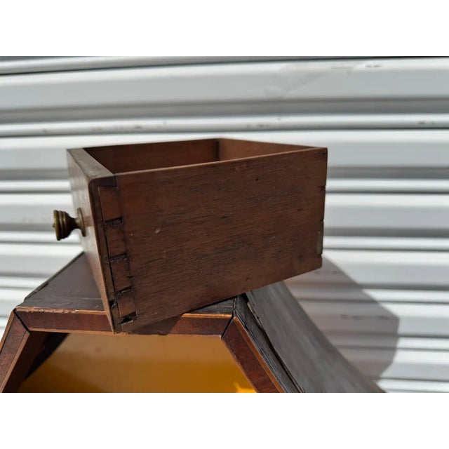 Mid 18th Century 6 Drawer Georgian Mahogany With Inlay Wall Hanging Shelf For Sale In Houston - Image 6 of 12