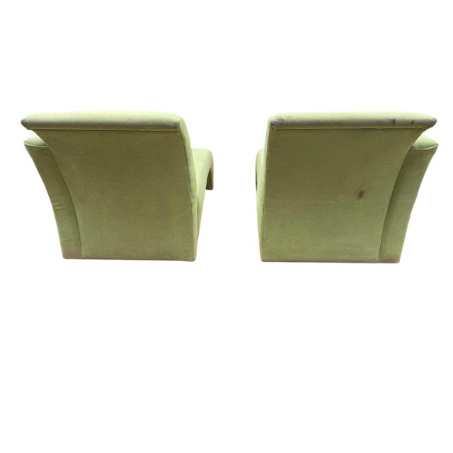 Directional Late 20th Century Vladimir Kagan for Directional Attributed Postmodern Marilyn Chaise Lounge - a Pair For Sale - Image 4 of 12