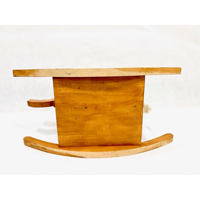 Wood Mid-Century Wooden Rocking Elephant, 1960s For Sale - Image 7 of 10