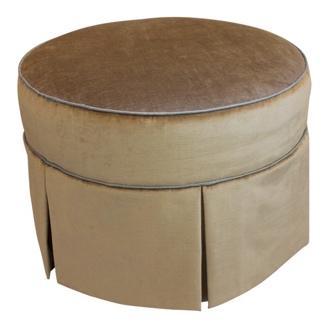 Round Swivel Velvet Ottoman Chairish