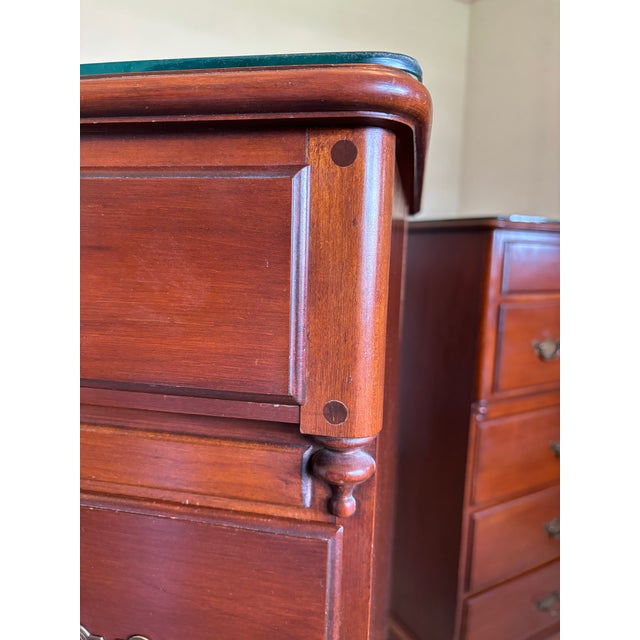 American Vintage Cherry Wood Chest With 9 Drawers For Sale - Image 3 of 8
