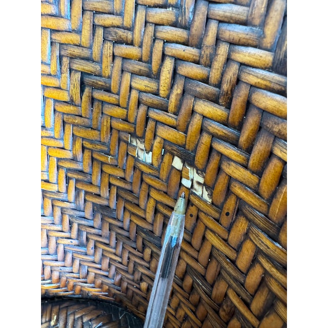 Vintage Palecek-Style Coastal Organic Woven Rattan Dining Chairs – Set of 4 For Sale - Image 12 of 12