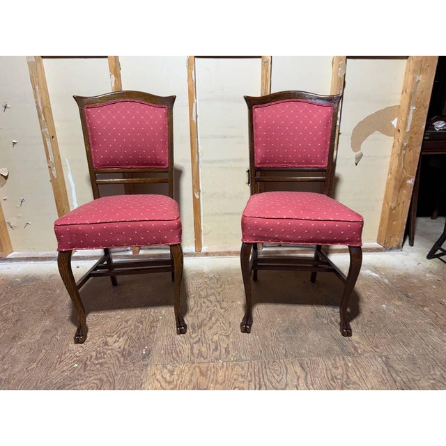 Antique Victorian Style Hand Carved Lion Feet Dining Chairs. Set of 3 For Sale In Washington DC - Image 6 of 17