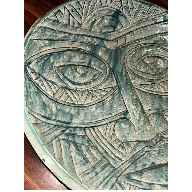Contemporary 2000s "Guardian of Dreams" Raku-Fired Clay Face Mask Bowl by Gene Pearson For Sale - Image 3 of 7