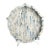 Cyan Design "Mirage" Artisan Bone Inlay Scalloped Mosaic Tray - Large Blue For Sale