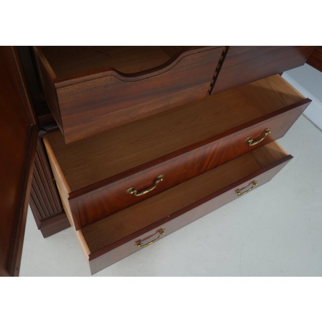 Ethan Allen Ethan Allen 18th C. Mahogany Bedroom Armoire For Sale - Image 4 of 18