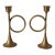 Vintage Brass Trumpet Candle Holders For Sale