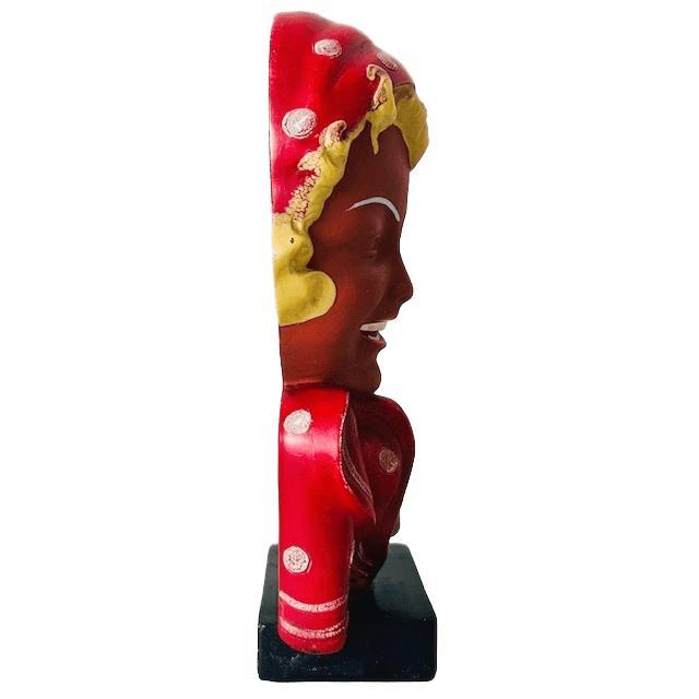 Red Vintage Ceramic Rockabilly Woman by Tich Vanden Balck for Brabançon, 1950s For Sale - Image 8 of 9