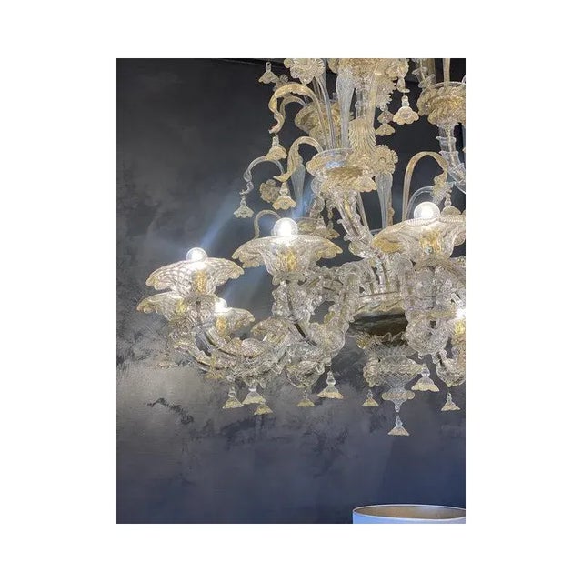 Impressive huge Murano glass chandelier, full of gold leaf. Hight italian Handgraftmanship. All made in Murano glass, ship...