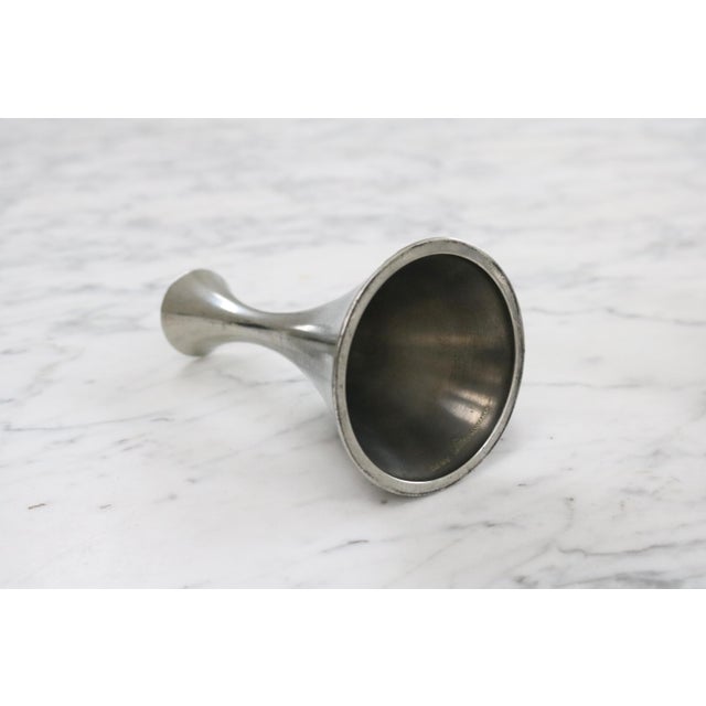 Metal Vintage Danish Pewter Candlestick by Arne Erkers for Just Andersen, 1950s For Sale - Image 7 of 9