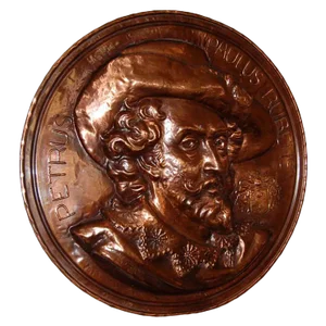 Copper Rondel Plaque of Peter Paul Rubens