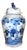 Large Blue & White Chinoiserie Ginger Jar With Children For Sale